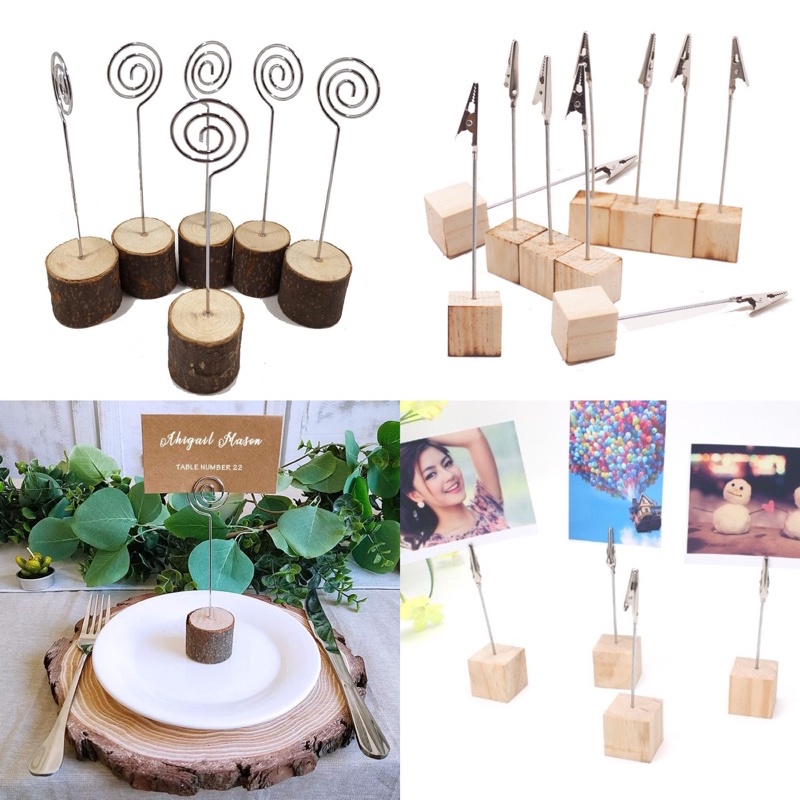 Wooden Photo Holder Picture Holder With Wire Metal Shape -  Canada