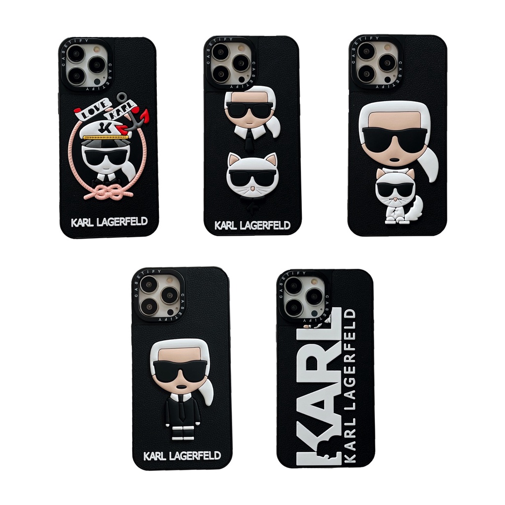 Karl Lagerfeld and His Cat Casetify Phone Case for iPhone 15 14 13