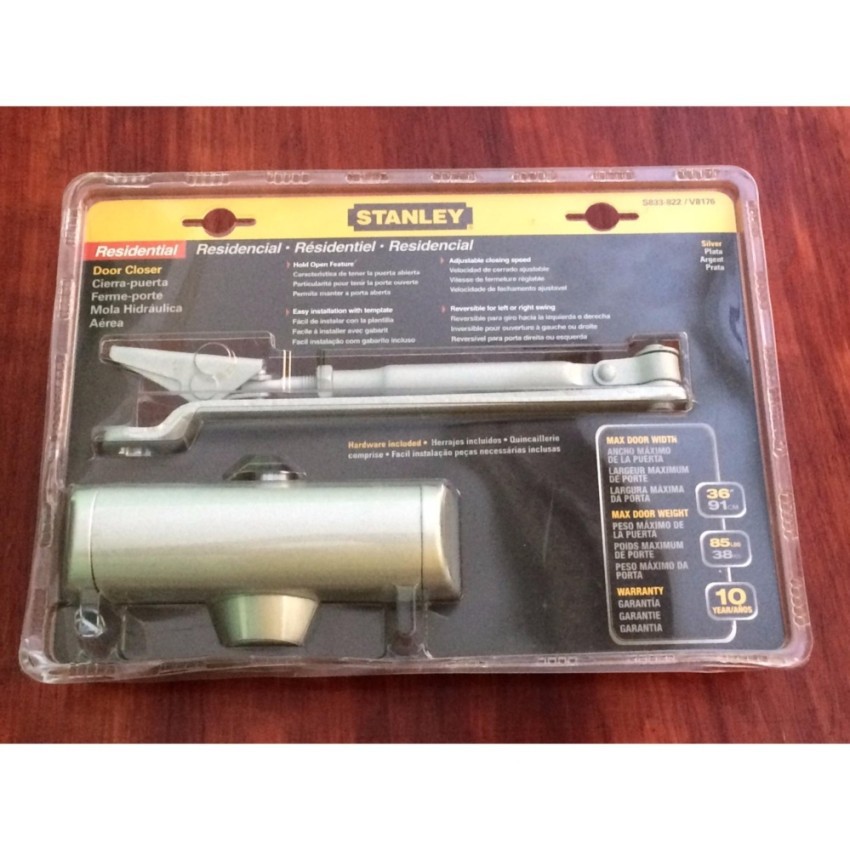 Stanley Door Closer Residential 85 lbs silver ( 833822) Shopee