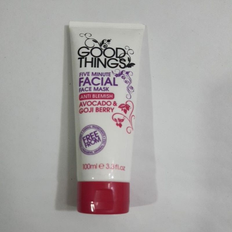 Facial Mask 5 minute ( Good Things ) Avocado & Gojiberry 100 ml ...