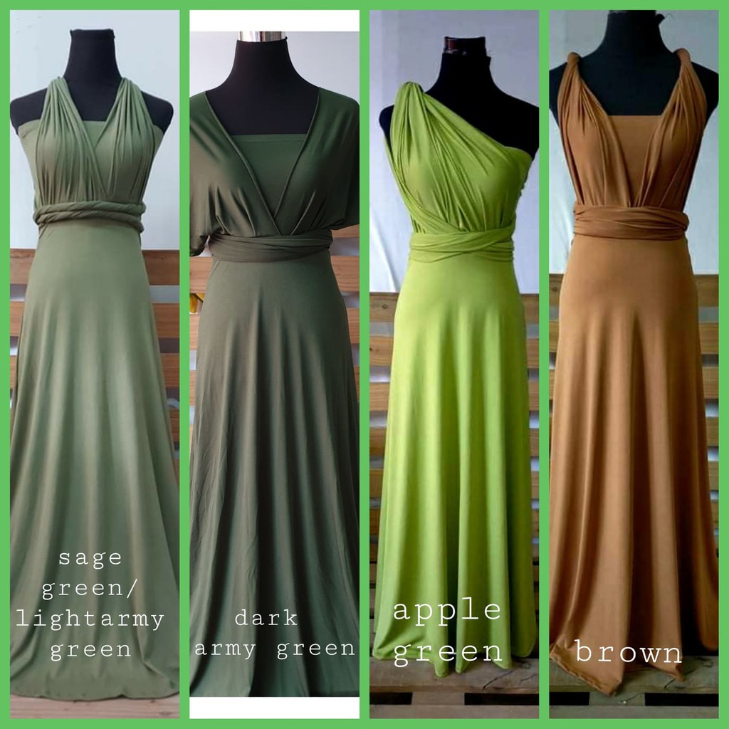 Apple green 2025 infinity dress