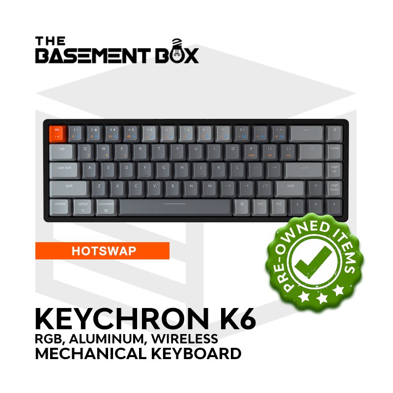 Keychron K6 Mechanical Keyboard (65% Layout, Wired/Bluetooth, RGB ...