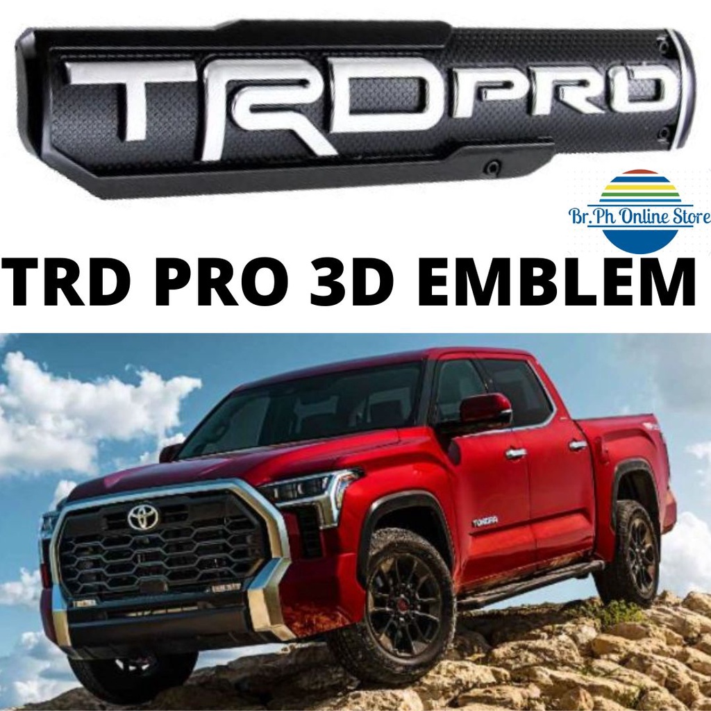 TRD PRO Car 3D Emblem For Toyota Hilux, Conquest, Revo, Fortuner TRD ...