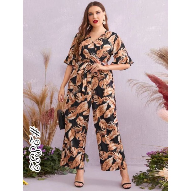 F&f floral cheap print jumpsuit