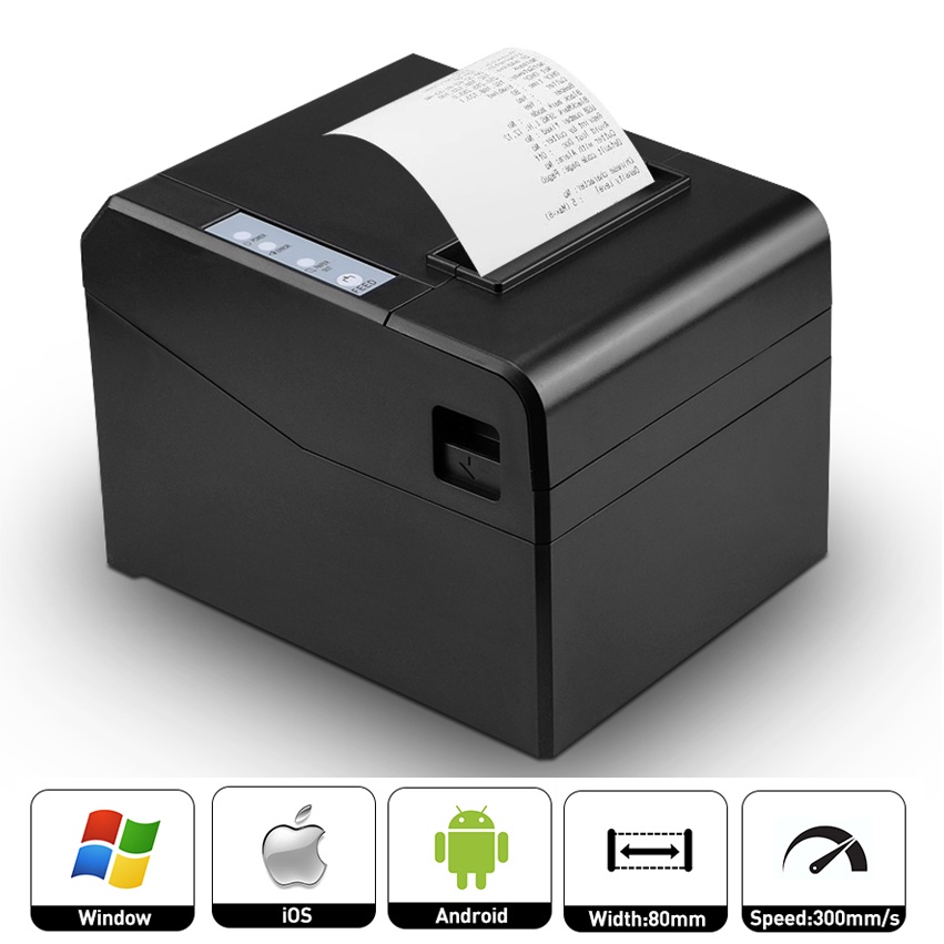 Zjiang 80mm Thermal Receipt Barcode Pos Printer Bluetooth Bill Printers