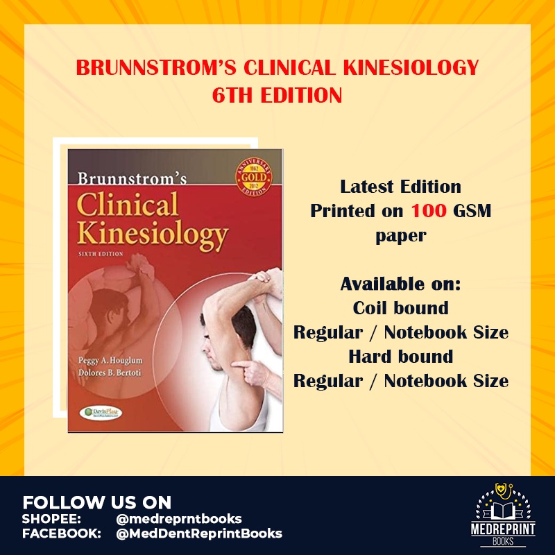 BRUNNSTROM’S CLINICAL KINESIOLOGY 6TH EDITION | Shopee Philippines