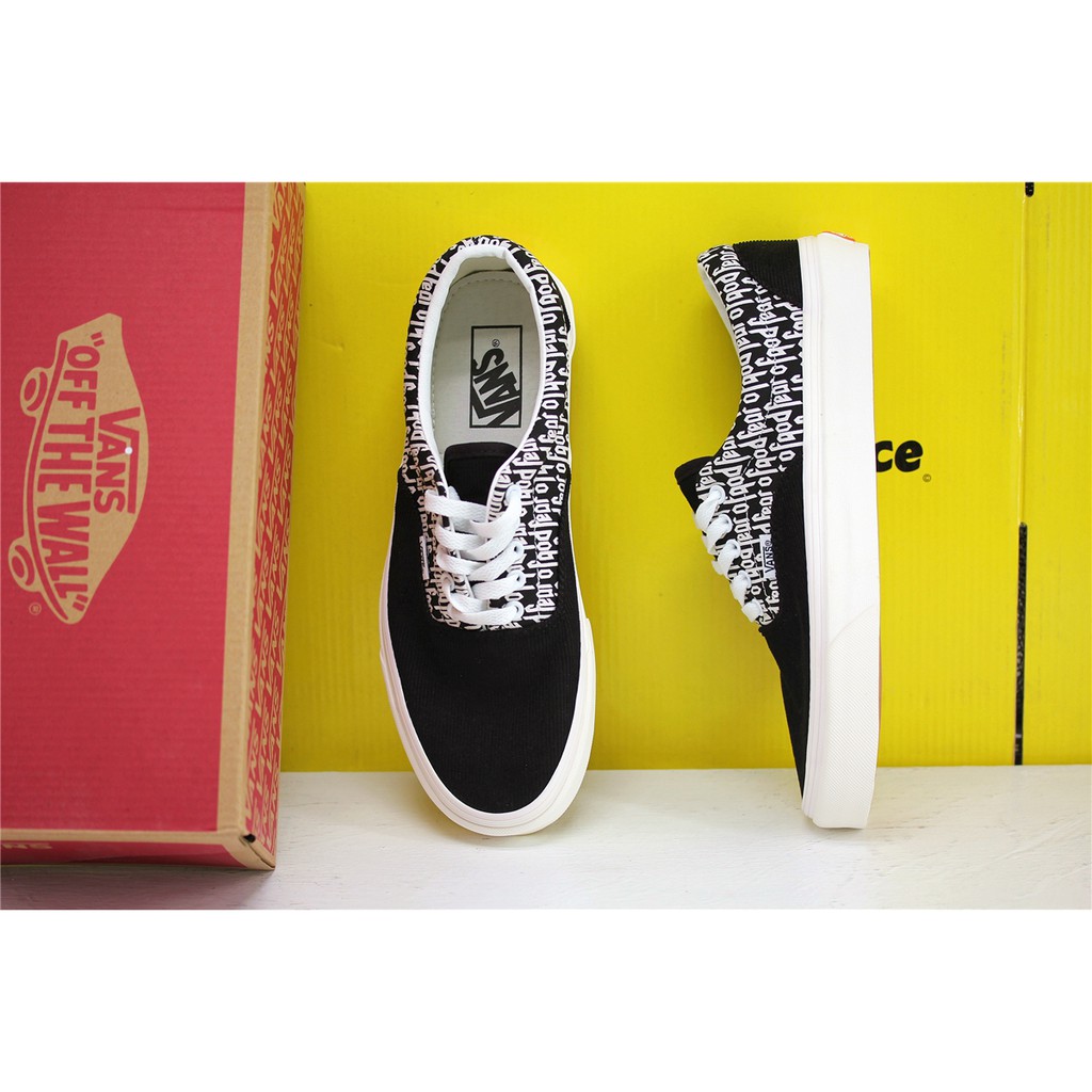 Fear of god vans black on sale