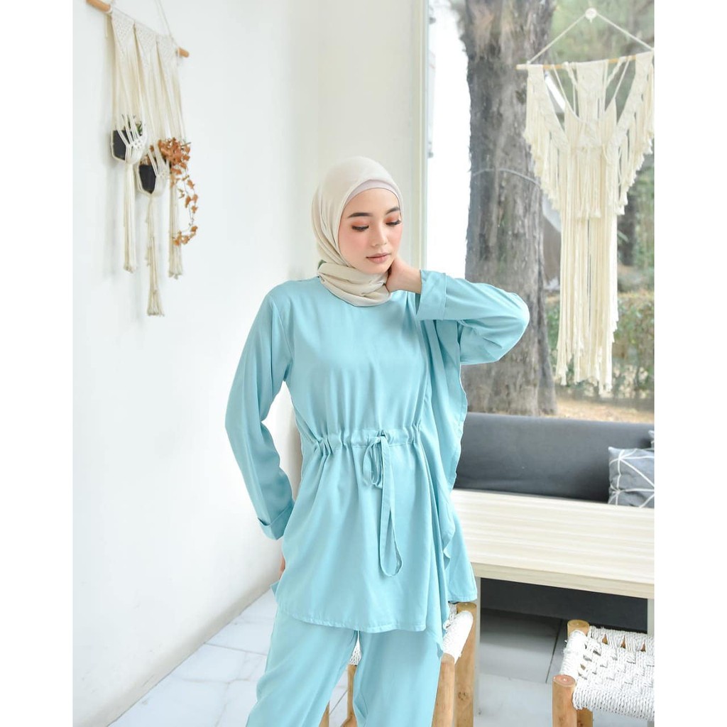 PGS Women's Plain Mariska One Set Moscrepe Premium Daily Set Trendy ...