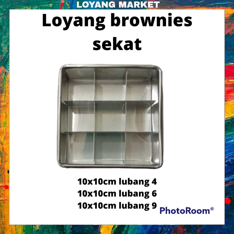 10x10cm 4/6/9/12 partition brownie pan | Shopee Philippines