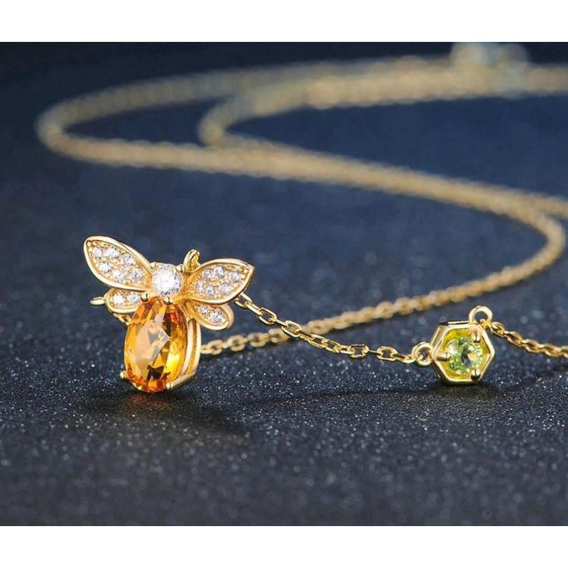 Citrine deals bee necklace