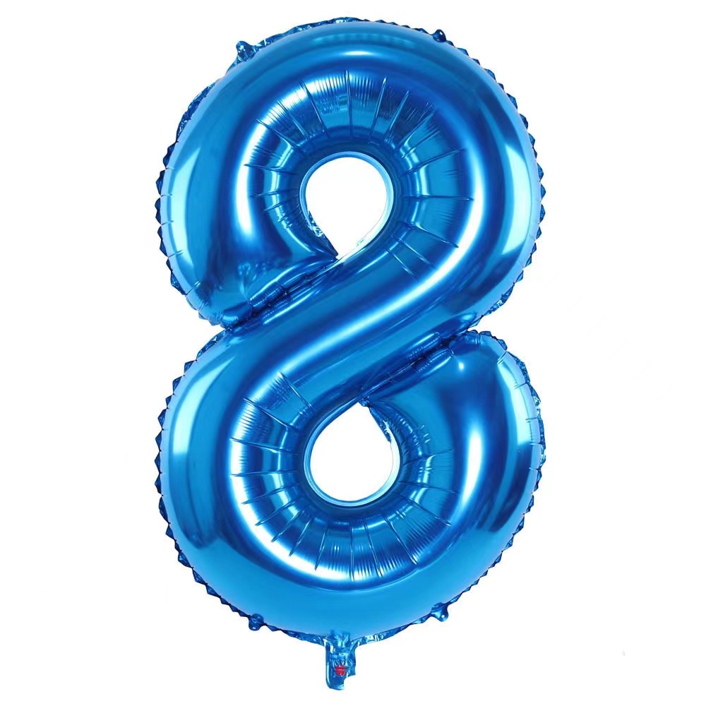 Agarshop 32inch Royal Blue Foil Balloon Big Number Foil Balloon Birthday Party Decoration 