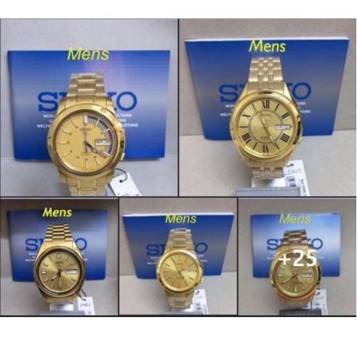 Seiko 5 outlet watches gold plated