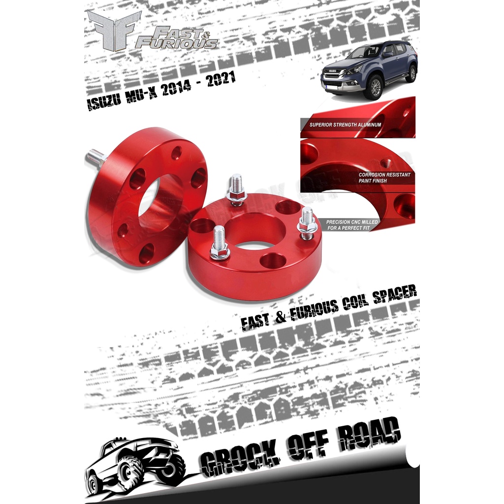 ISUZU MUX/MUX 20142021 32MM FRONT COIL/2 INCH REAR COIL/QUICK LIFT