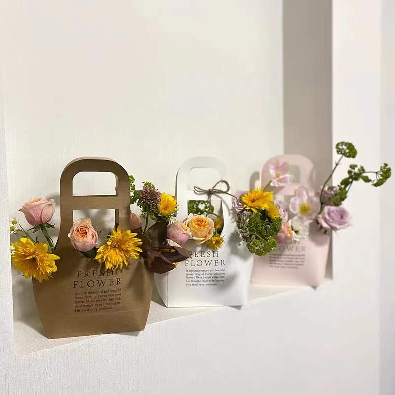 Creative florist flower tote bag ins packaging bag gift bag bouquet ...