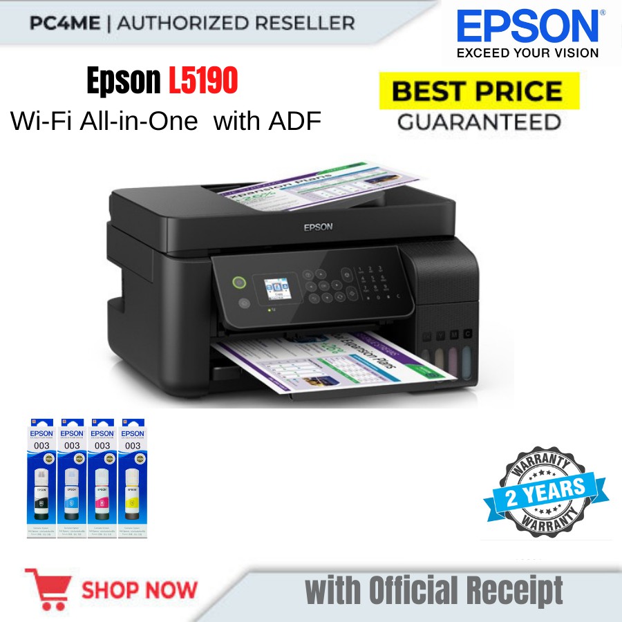Epson L5190 Wi Fi All In One Ink Tank Printer With Adf Shopee Philippines 1762
