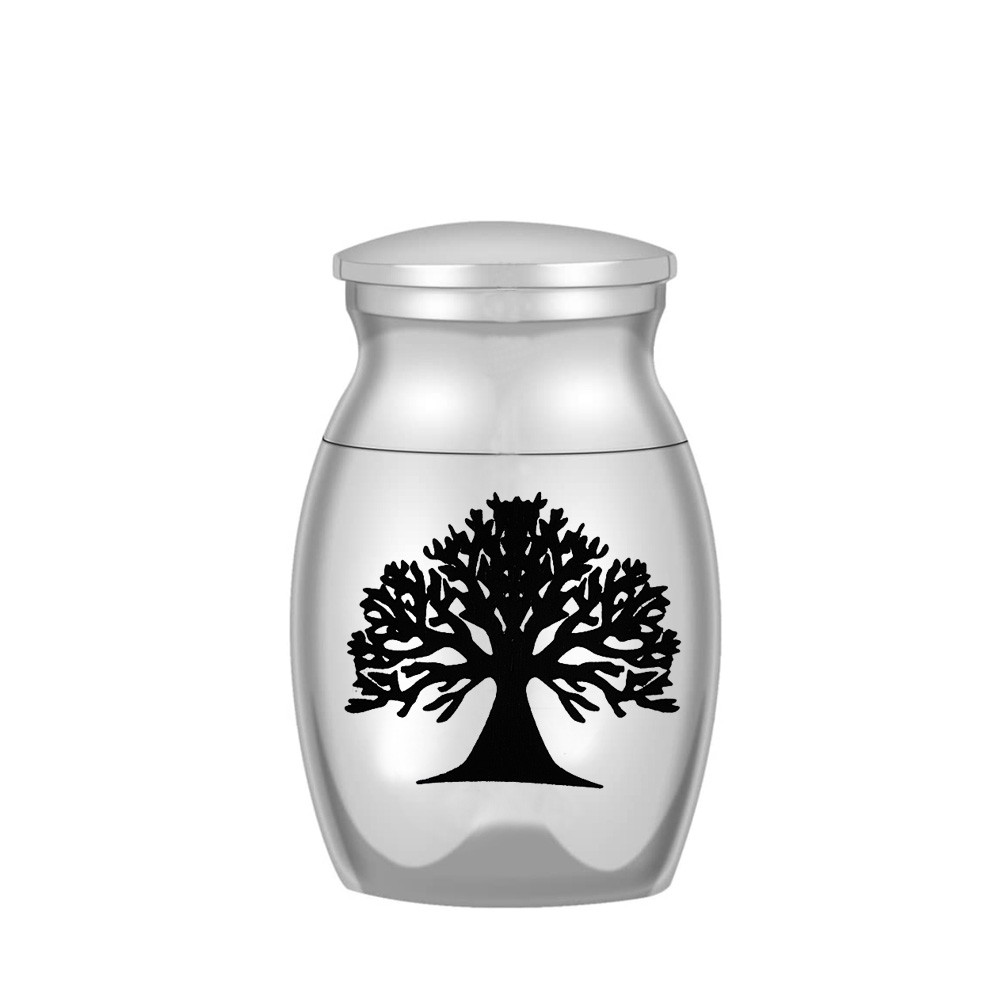 Tree of Life Aluminum Funeral Urns for Human Ashes Keepsake Miniature