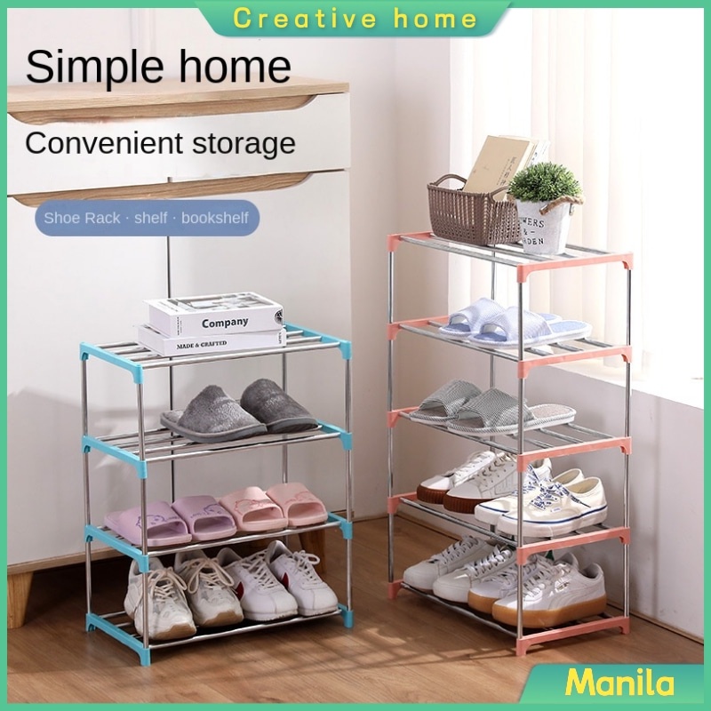 S062 COD 3-5 Layer shoe rack Tier Colored Stainless Steel Stackable ...