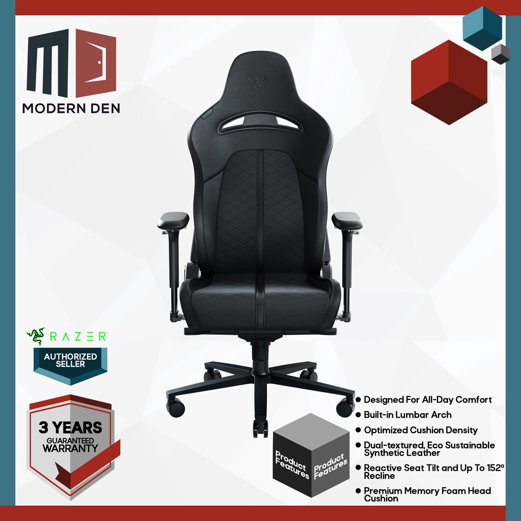 Razer Enki - Black Gaming Chair | Shopee Philippines