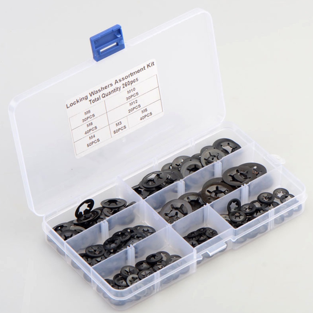 Keadic 325Pcs M2 M2.5 M3 M4 M5 Internal Tooth Starlock Washers