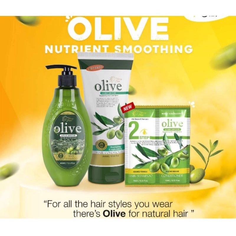 Merry Sun OLIVE Nutrient Smoothing OLIVE SHAMPOO OLIVE CONDITIONER
