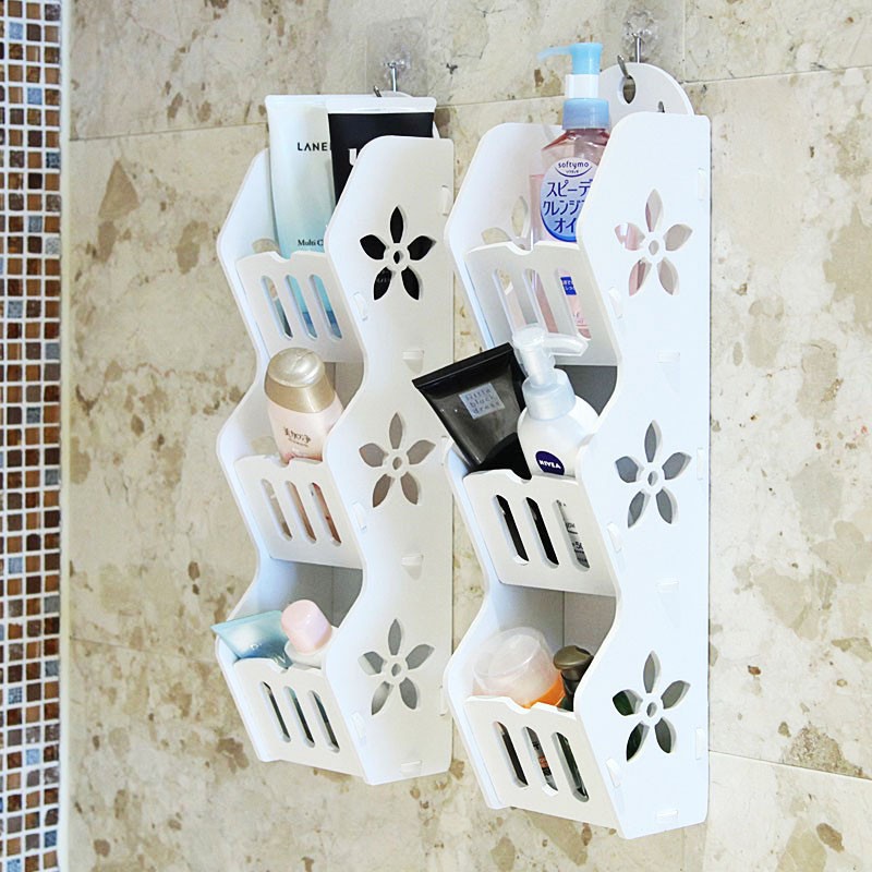 3 Layers Storage Rack Shelf Wall Hanging Organizer For Bathroom ...
