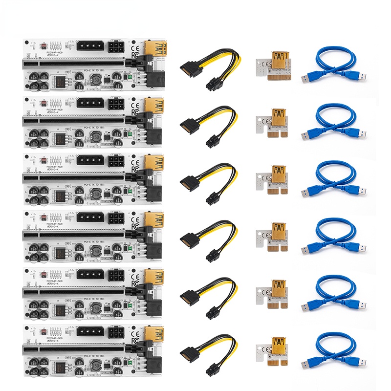 6 Pcs Pcie Riser 010 010X VER010 010S Plus USB 3.0 pci e Express Cable ...