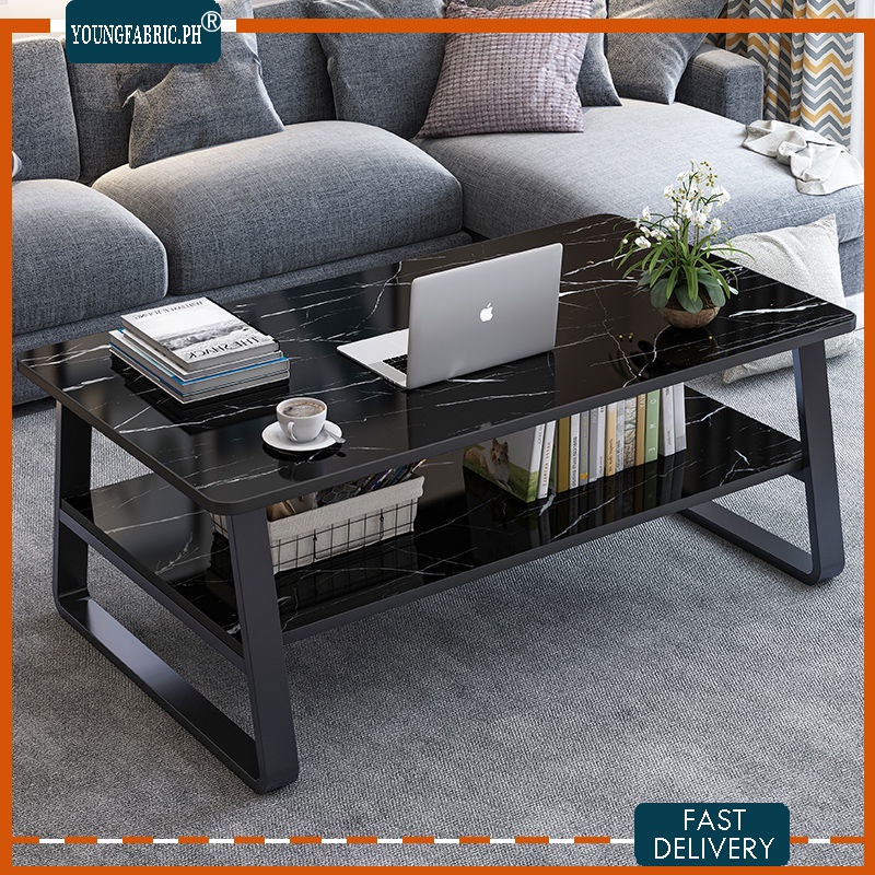 COD Nordic Marble Dining Table 2 Layers Dining Table Rectangular Simple