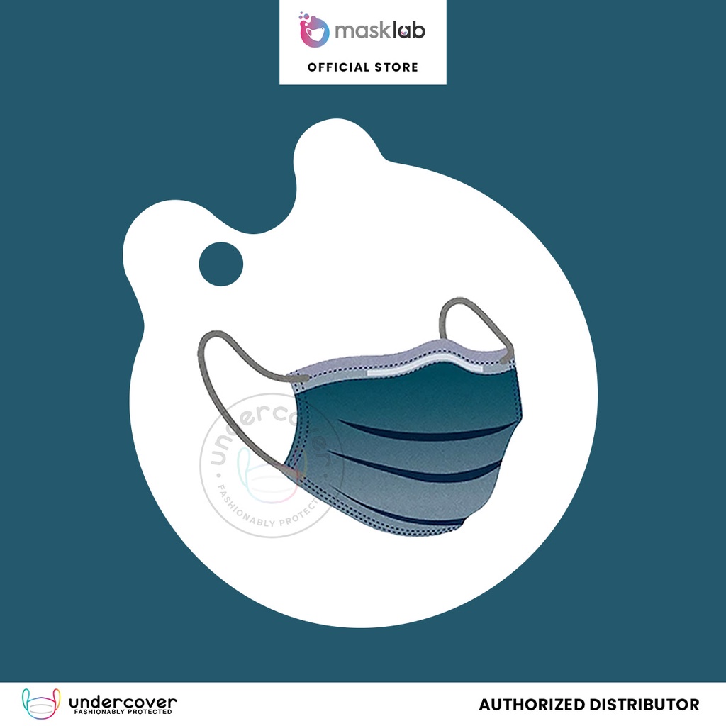 MASKLAB Undercover Mask PH Adult Surgical Sea Salt Ombre (1 pc