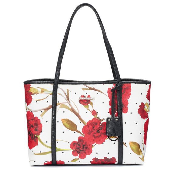 Bnwt Authentic Dana Buchman Lexi Floral Leather Tote Bag