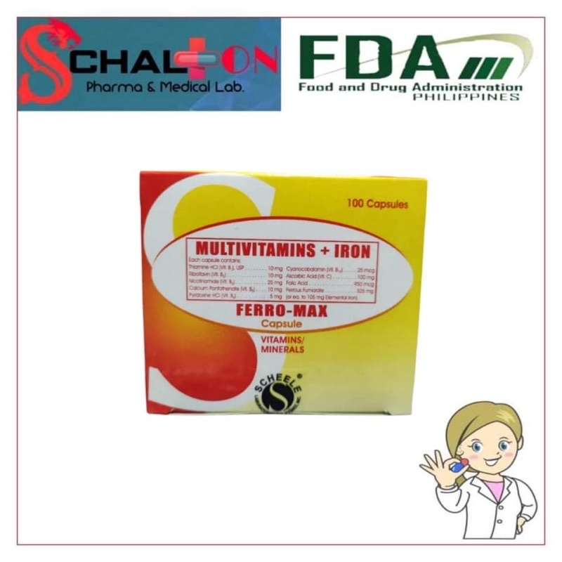 FERRO MAX MULTIVITAMINS + IRON 100 Tablets Shopee Philippines