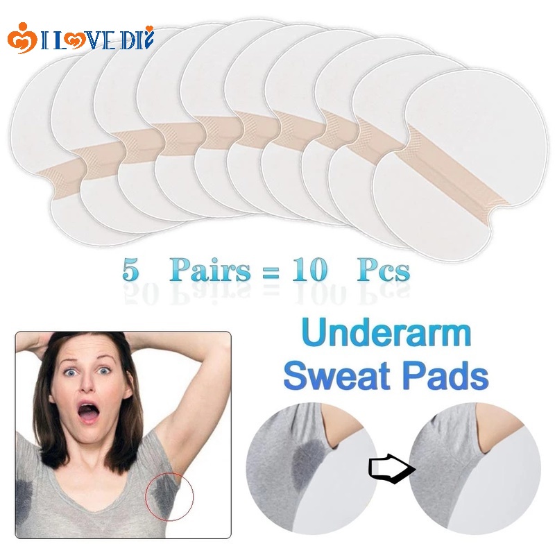 10Pcs Disposable Underarm Sweat Pads for Clothing/ Underarm Lightweight ...