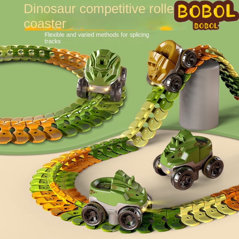 【New product】Popole Children Toddlers DIY Dinosaur Rail Car Assembling ...