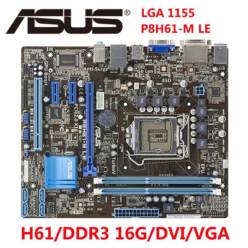 ASUS P8H61-M LE LX2 Motherboard INTELSocket 1155 H61 Desktop ...