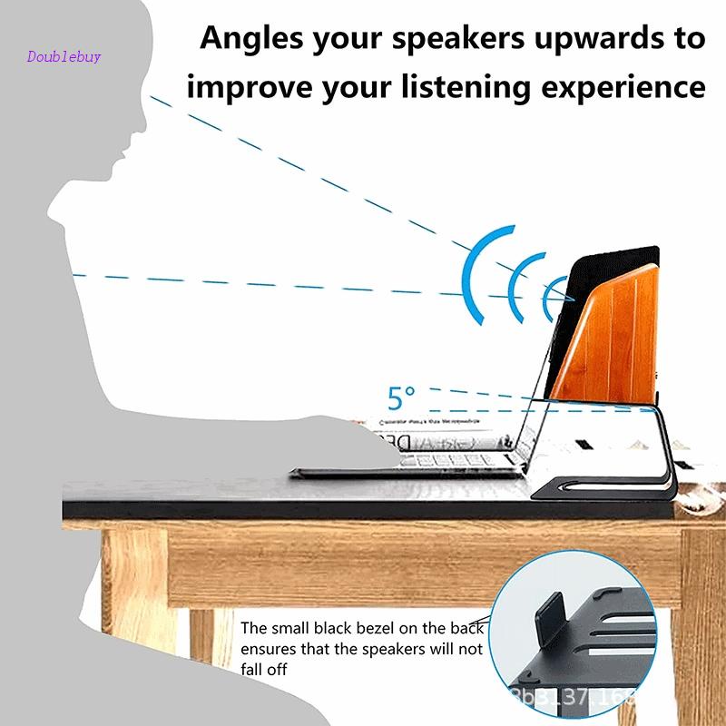 Doublebuy 13.5cm Height Desktop Ergonomic Speaker Monitor Riser Stand ...