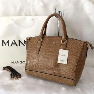 Mango croc 2025 tote bag