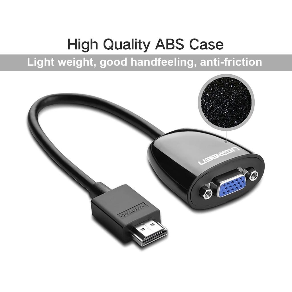 Ugreen 40248 HDMI To VGA Converter Cable With Full HD Audio Cable