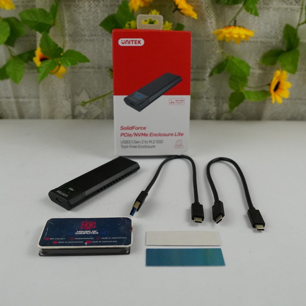 NVME M.2 PCIe SSD CASING UNITEK S1203ABK qt 10GBPS USB-C TOOL LESS ...