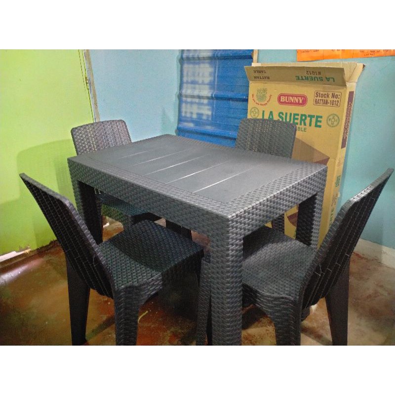 Table And Chairs(Rattan Dining Set) Shopee Philippines