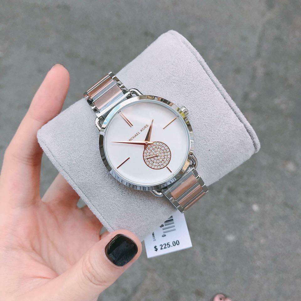 Michael kors 2024 portia silver watch