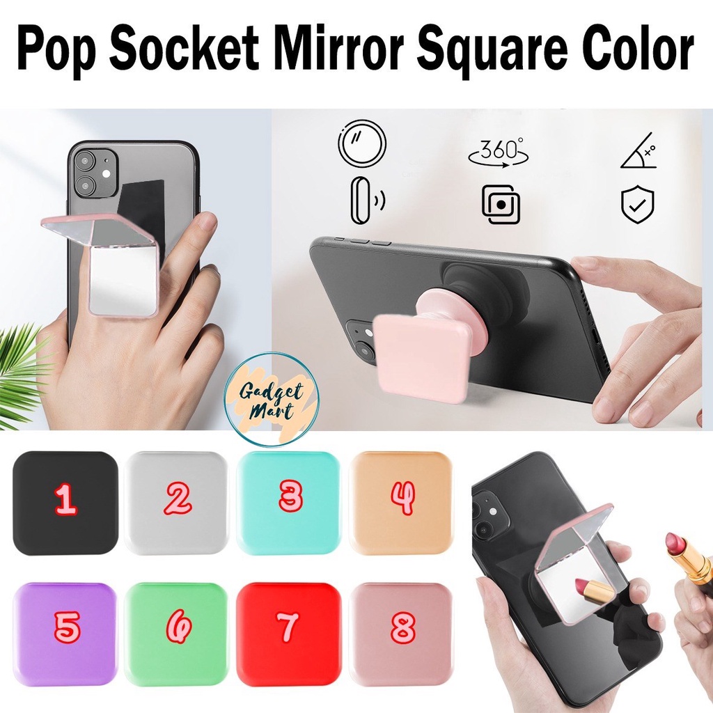 Pop socket Square With Mirror Color | Shopee Philippines