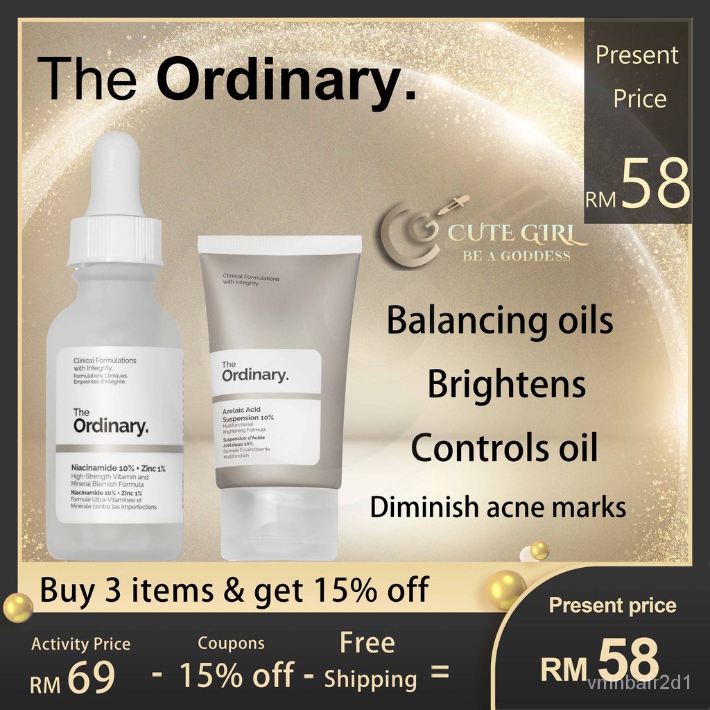 The Ordinary Acne Set Azelaic Acid Suspension 10 & Niacinamide 10
