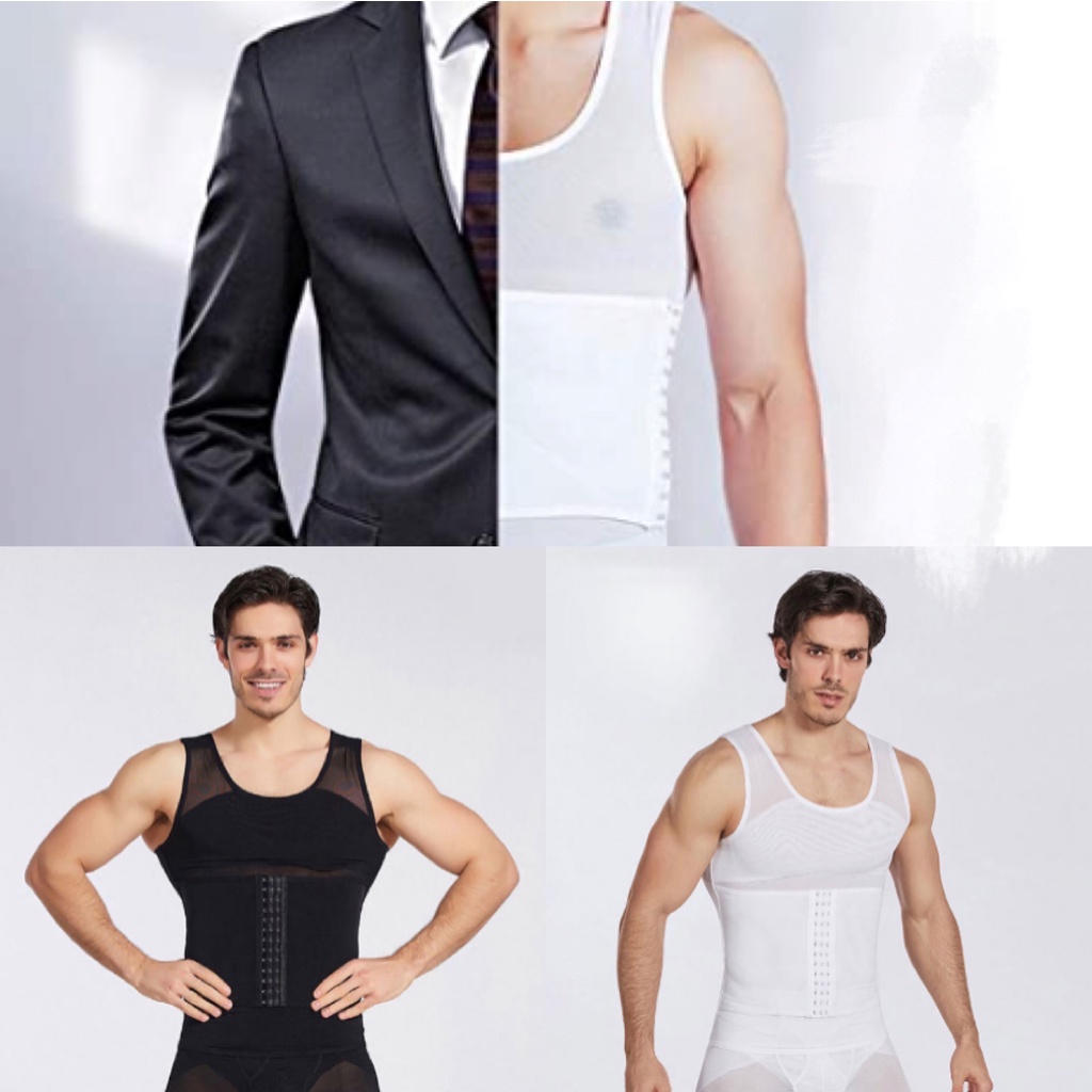 Mens Slimming Vest Compression Vest Tank Top Shirt Wife Beater Undershirt