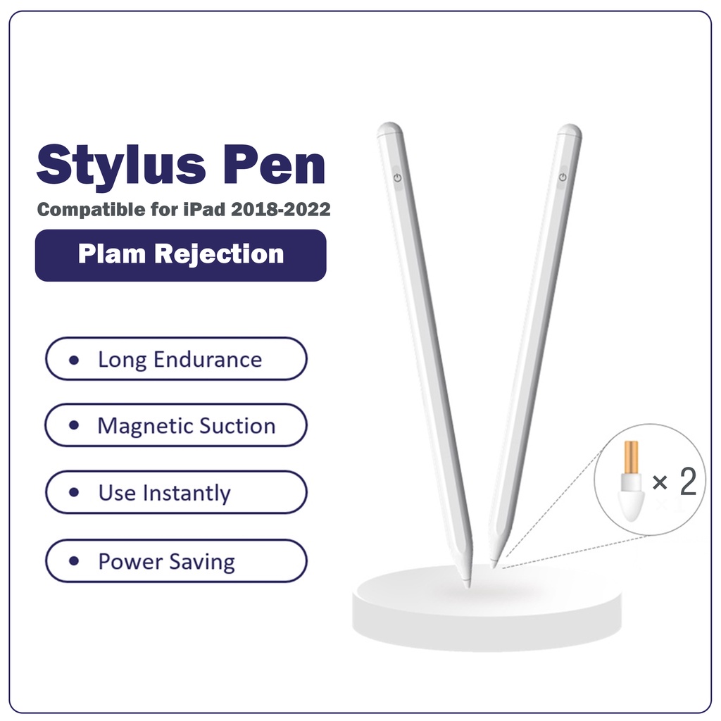 Stylus Pen Compatible for iPad Gen9 /Air5, with Palm Rejection compatible  for iPad Pro 11 inch inch, compatible for iPad 8th/7th/6th Gen, for