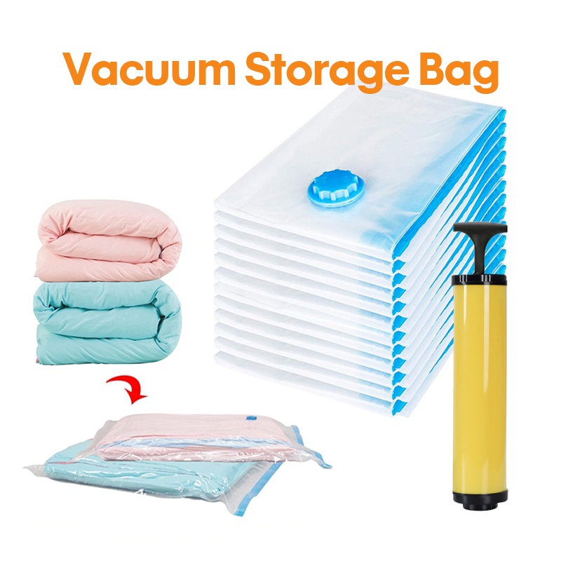Vacuum Compression Storage Bag Reusable Travel Sealer Bags for Duvets