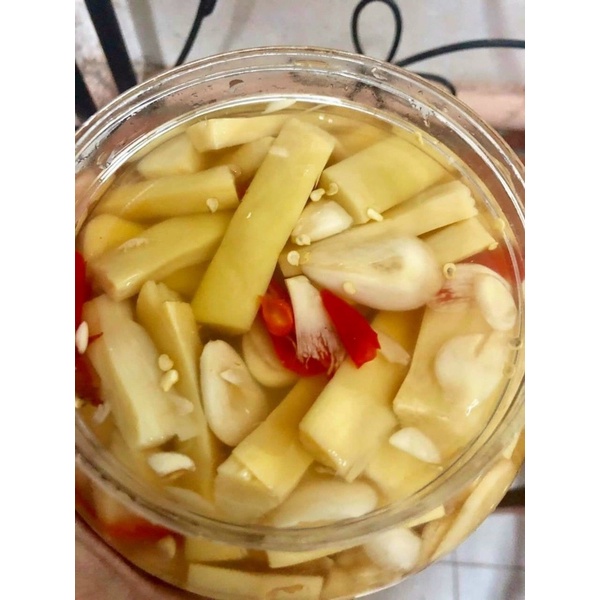 Quy Chau Sour Bamboo Shoots Salted Bamboo Shoots With Garlic And