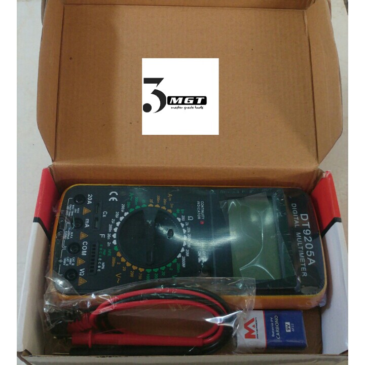COD Digital Multimeter DT9205A HEAVY DUTY COMPLETE DIGITAL TESTER ...