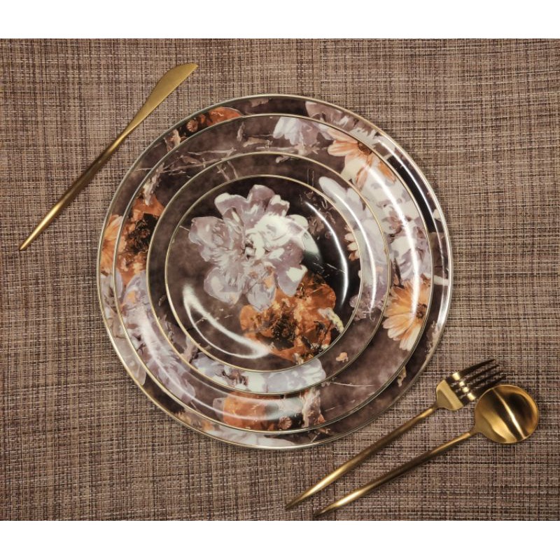 Ceramics Dinnerware Complete Dinnerware Set (Rustic Flowers) Shopee