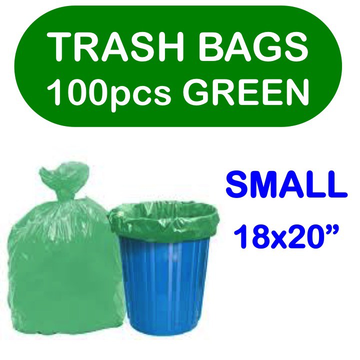 TRASH BAG / GARBAGE BAG GREEN 100 PCS | Shopee Philippines