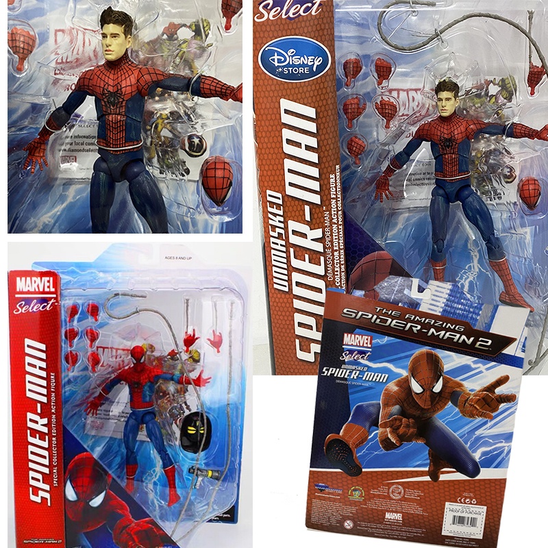 Marvel Select Avenger Spiderman Captain America Action Figure Hawkeye ...