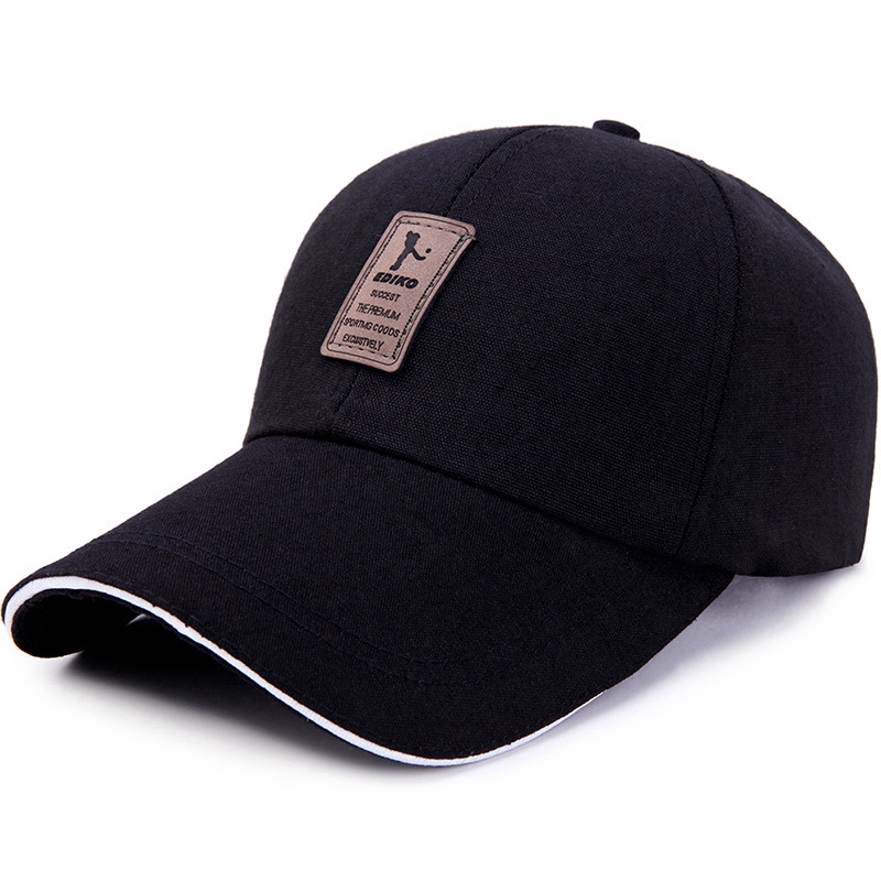 Unisex Black Plain Metal Adjust Cap Fashion Hats Outdoor Bull Caps ...